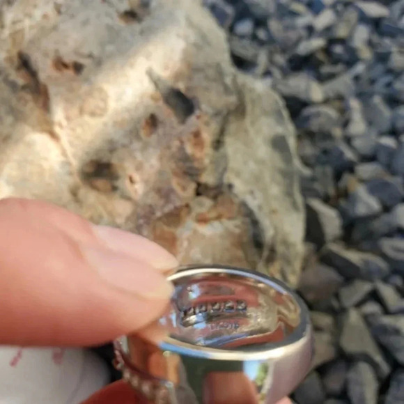 High Polished 2.00ct White Sapphire Ring sz 8 - Picture 4 of 6